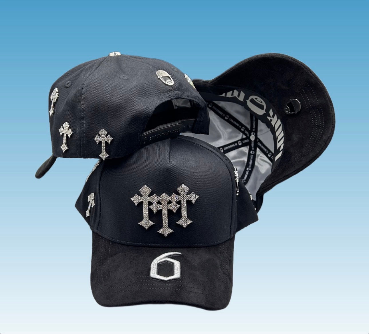 GORRA BELICA 3 CRUZ 6. BLACK  (EL BARBAS HATS)