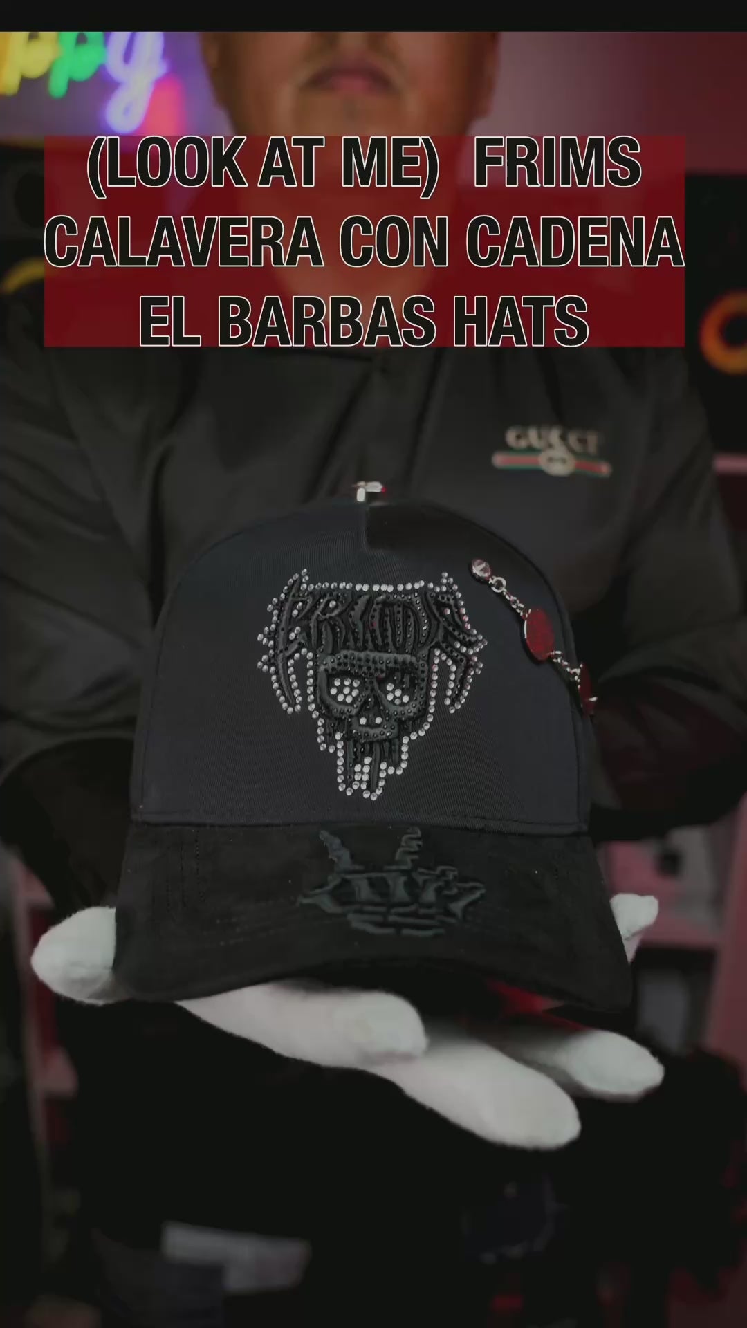 Cap with a chain hanging down the side.(EL BARBAS HATS)