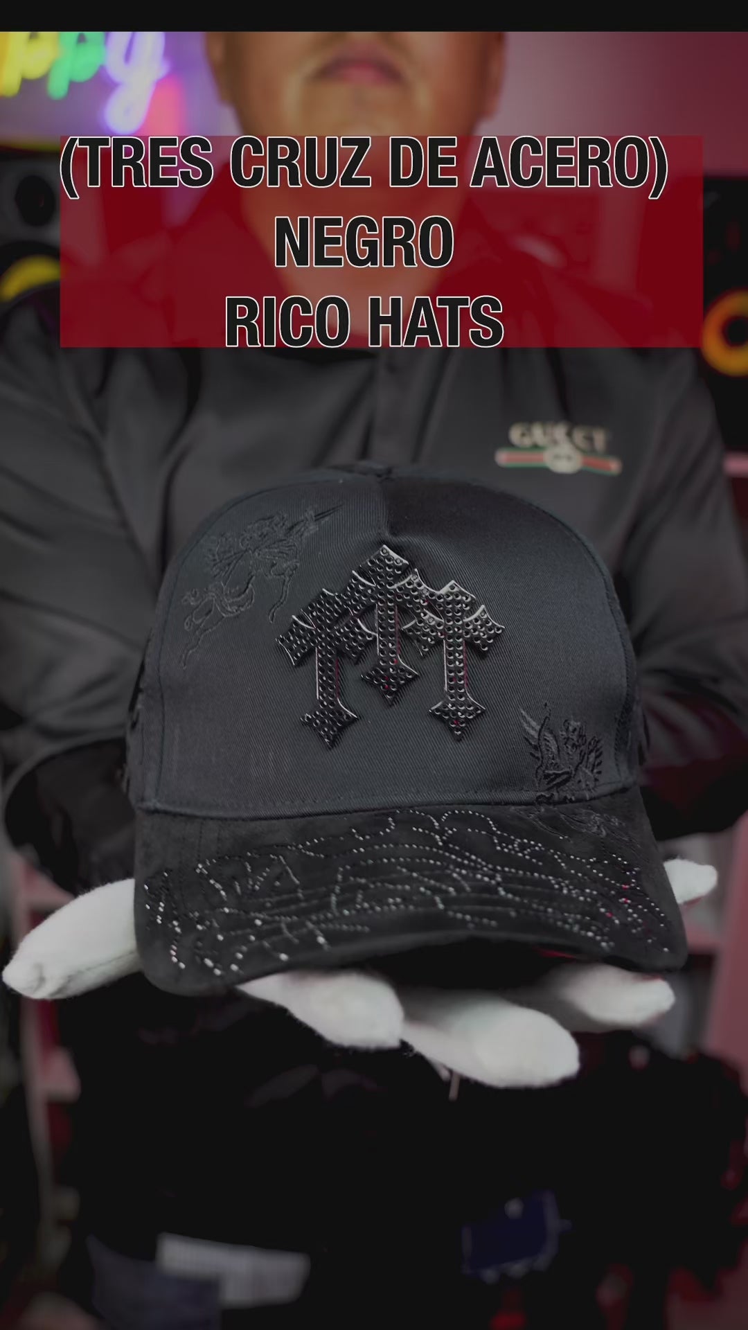 3 CRUZ DE ACERO NEGRO. (RICO HATS) Gorra bélico